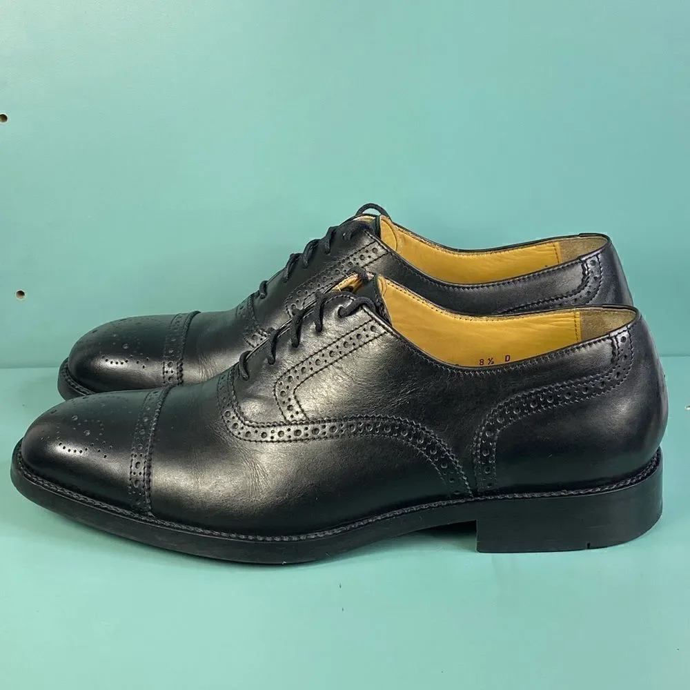 Daniel Cremieux Black Leather Oxford men dress shoes  size 8.5